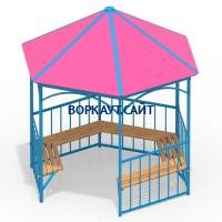 Беседка с лавками МАФ 4120 в Ставрополе Беседка с лавками МАФ 4120 в Ставрополе
