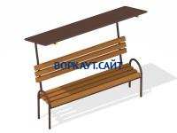 Лавочка под навесом МАФ 1607 в Ставрополе