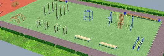 Проект детско-спортивной площадки для школы - детсада в Ставрополе