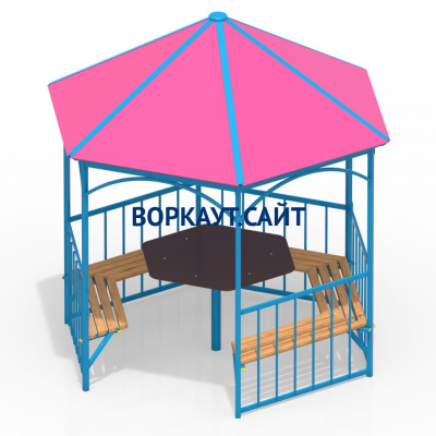 Беседка со столом и лавками МАФ 4121 в Ставрополе