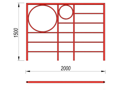 Шведская стенка с кольцами МАФ 3502 в Ставрополе