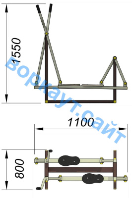 Уличный тренажер "Лыжник" УТ 008 в Ставрополе