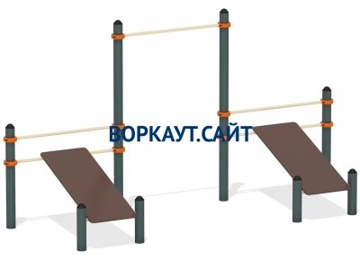 Воркаут с турником и двойной скамьей для пресса ВС-28 в Ставрополе