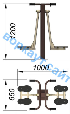 Уличный тренажер "Маятник" УТ 004 в Ставрополе