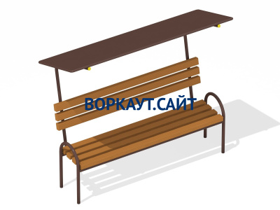 Лавочка под навесом МАФ 1607 в Ставрополе