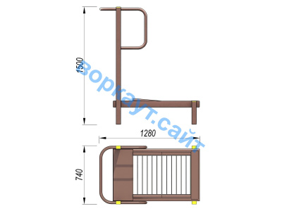 Уличный тренажер Беговая дорожка УТ 009 в Ставрополе