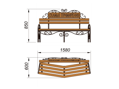 Скамья примирения МАФ 1610 в Ставрополе