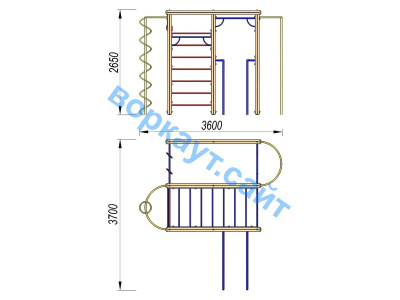 Детский спортивный комплекс Гимнастический ДСК 3107 в Ставрополе