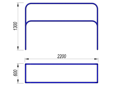 Брусья разновысокие МАФ 3531 в Ставрополе