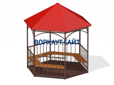Беседка с лавками и полом МАФ 4122 в Ставрополе
