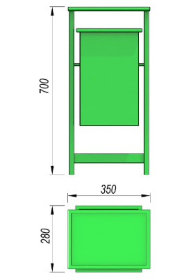 Урна с крышкой МАФ 1631 в Ставрополе
