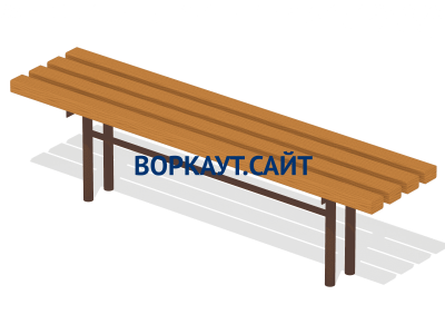 Лавочка без спинки МАФ 1601 в Ставрополе