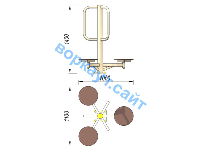 Уличный тренажер Орбита УТ 011 в Ставрополе