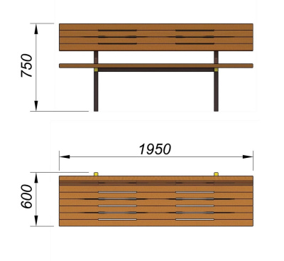 Диван уличный МАФ 1608 в Ставрополе