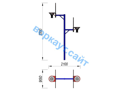 Баскетбольный щит двойной СИО 3511 в Ставрополе
