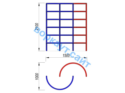 Шведская стенка полукруглая ДСК 3503 в Ставрополе